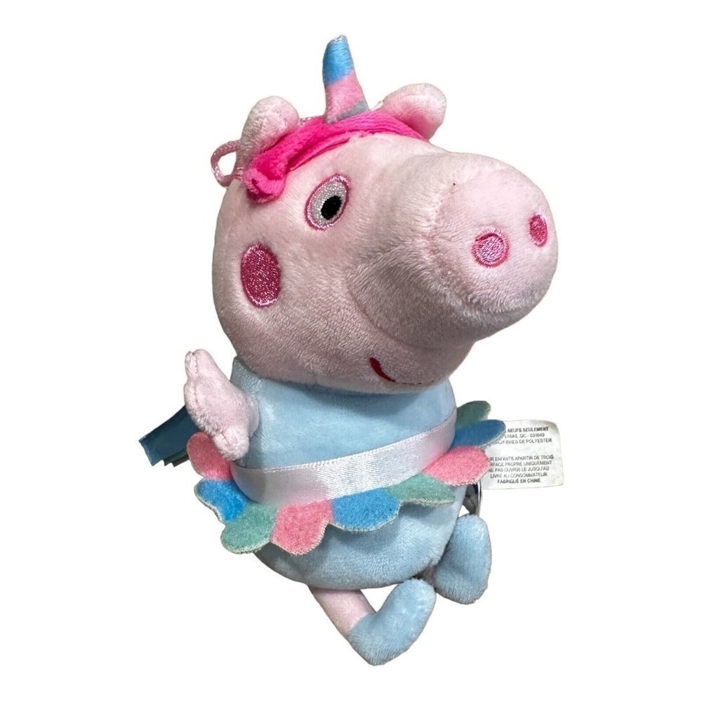 Vintage 2003 Peppa Pig Unicorn Plush Toy Super Fiesta Soft Toys Size 7"‎ Tall